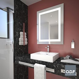 Miroir armoire salle de bain contemporaine angle 24.5x75x24.5cm, 1 porte  G/D, sans eclairage