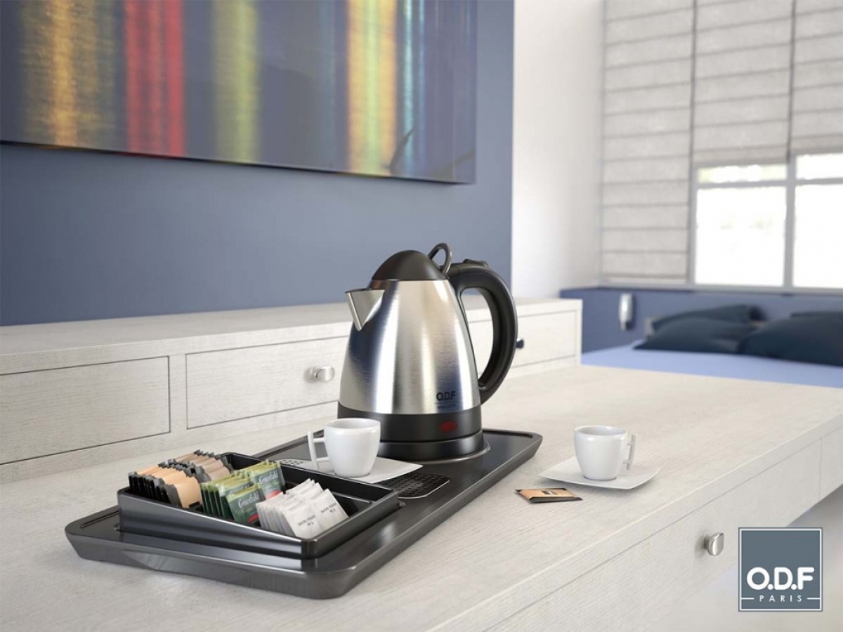 Electric kettle: an essential in hotel rooms